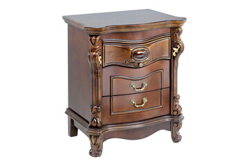 wooden brown furniture bollard in isolation