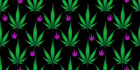 vector image of cannabis leaf. Cannabis leaf pattern
