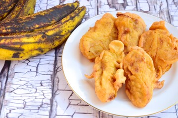 Indonesian Traditional Food Fried Banana (Pisang Goreng)
