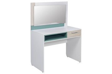 white table dresser with mirror