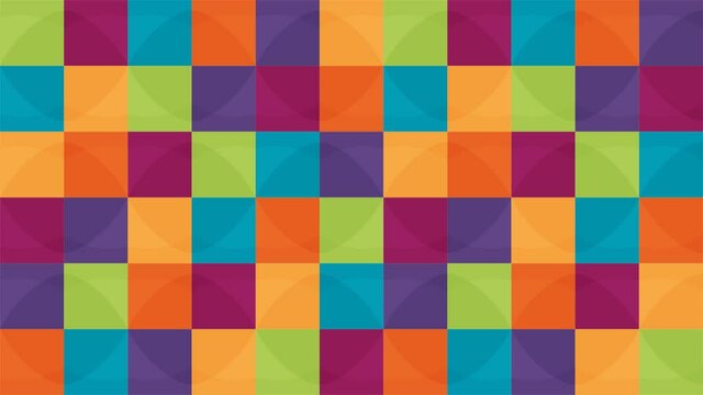 Colorful pixel cube transition. 4k motion video animation with alpha matte channel. Simple digital transition