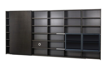 black wooden shelves furniture shelves