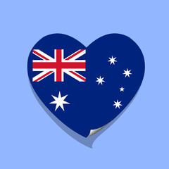 I love Australia flag heart