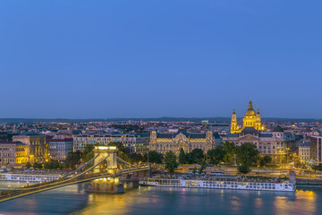 Fototapeta na wymiar View of Budapest from Fisherman Bastion, Hungary