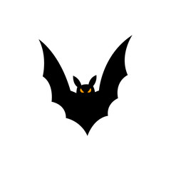 Bat silhouette - Halloween vector illustration isolated on white background