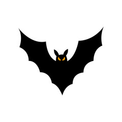 Bat silhouette - Halloween vector illustration isolated on white background