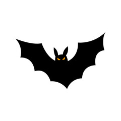 Bat silhouette - Halloween vector illustration isolated on white background