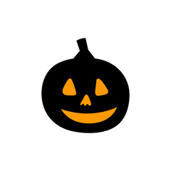 Halloween pumpkin icon on a white background. Vector illustration