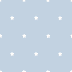 Naive small floral seamless vector pattern. Cute neutral ditsy fashion print. Folk art daisy bloom regular background. Spring bloomy simple flower illustration