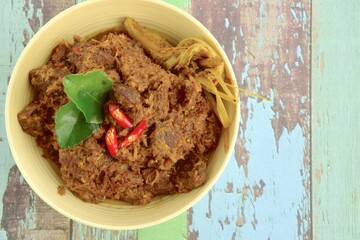 Rendang Padang, Indonesian beef stew with coconut milk
