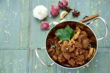 Beef Rendang. Traditional Indonesian dish served during Eid al Fitr or Idul Fitri. 