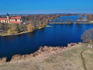 Obraz premium Aerial view of Nesvizh, Belarus