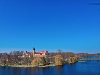 Obraz premium Aerial view of Nesvizh, Belarus