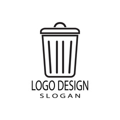 trash can icon vector design template and symbol