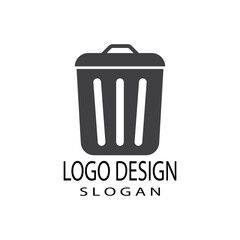 trash can icon vector design template and symbol