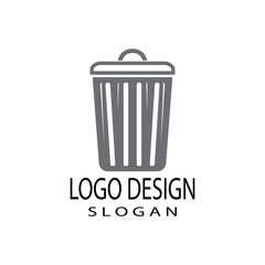 trash can icon vector design template and symbol