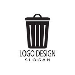trash can icon vector design template and symbol
