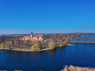 Aerial view of Nesvizh, Belarus