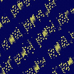 parallel seismic traces in yellow on a dark blue background