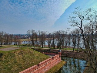 Aerial view of Nesvizh, Belarus