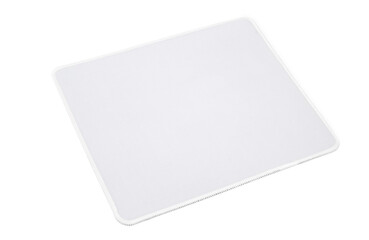 Blank napkin on white wooden table isolated on a white background