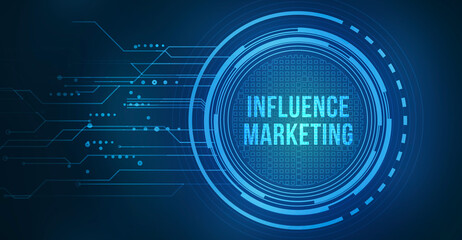 Internet, business, Technology and network concept. Influencer marketing concept.