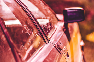 Fragment of a car as a background for design ideas.