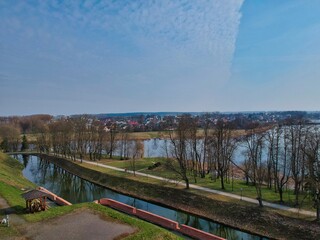 Naklejka premium Aerial view of Nesvizh, Belarus