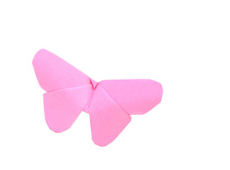 Origami folded: pink butterfly