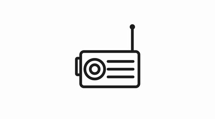 Radio icon. Vector isolated illustration of a radio