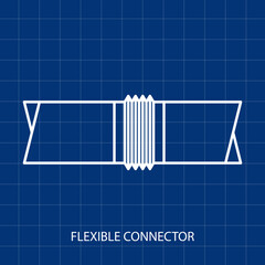 Symbol of FLEXIBLE CONNECTOR  Vector illustration Symbol of Mechanical System