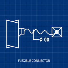 Symbol of Flexible Connector Vector illustration Symbol of Mechanical System