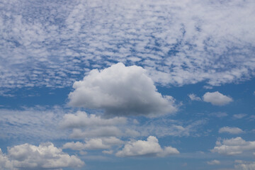 BLUE SKY WITH WHITE CLOUDS