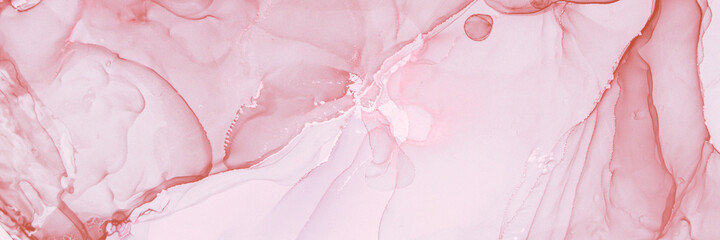 Rose Luxury Marble. Acrylic Background. Ink Color Paint. Abstract Wall. Delicate Fluid Texture. Alcohol Pink Marble. Gentle Mix. Art Creative Design. Watercolour Liquid Marble.