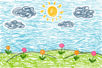 Kids children child paint drawing drawn cartoon hand drawn doodle background