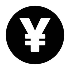 Yuan and Yen symbol icon vector currency sign for business and finance in a flat color glyph pictogram illustration