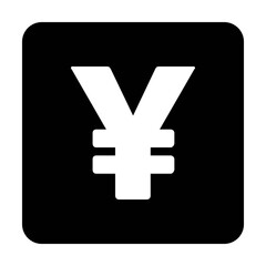 Obraz premium Yuan sign icon vector currency symbol for business and finance in a flat color glyph pictogram illustration