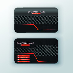 black grid elegant business card