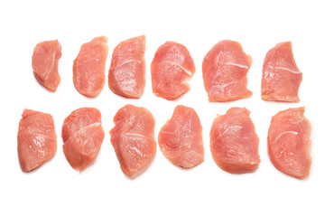 Turkey fillet isolated on a white background.