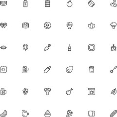icon vector icon set such as: ice, accessory, eco, root, modern, sauce, drinking beer, japanese, emblem, mushrooms, chocolate, fruits, froth, onion, summer, fastfood, salmon, fried, form, winery