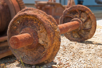 An old miner wheel pair.