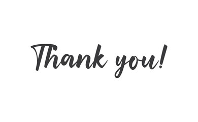 Thank you lettering. hand drawn style typographic phrase. Vector illustration isolated message.