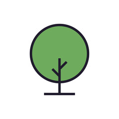 Tree  Icons Line Vector , ecology, nature, plant