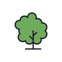 Tree  Icons Line Vector , ecology, nature, plant