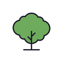 Tree  Icons Line Vector , ecology, nature, plant