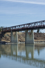 Fototapeta na wymiar A Bridge over the North Saskatchewan River