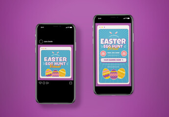 Virtual Easter Social Media Layout