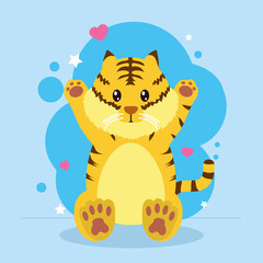cute tiger illustration