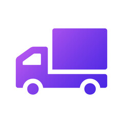 トラック、配送、納品のアイコンイラスト （グラデーション塗りバージョン）