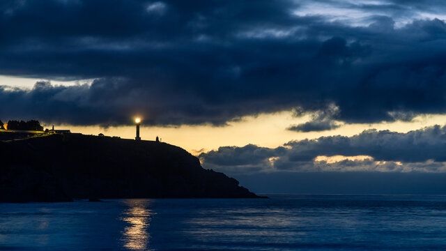 Navia Beach at Twilight, Spain